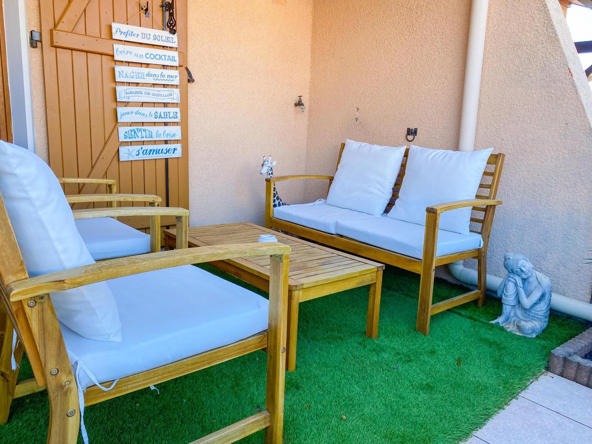 Maison "Douceurs D'Ete " Maison De Vacances Bord De Mer A Vias Plage - 600M De La Plage Et Du Canal Du Midi - Piscine Residentielle, Wifi Fibre, Activites Et Loisirs Ngoại thất bức ảnh