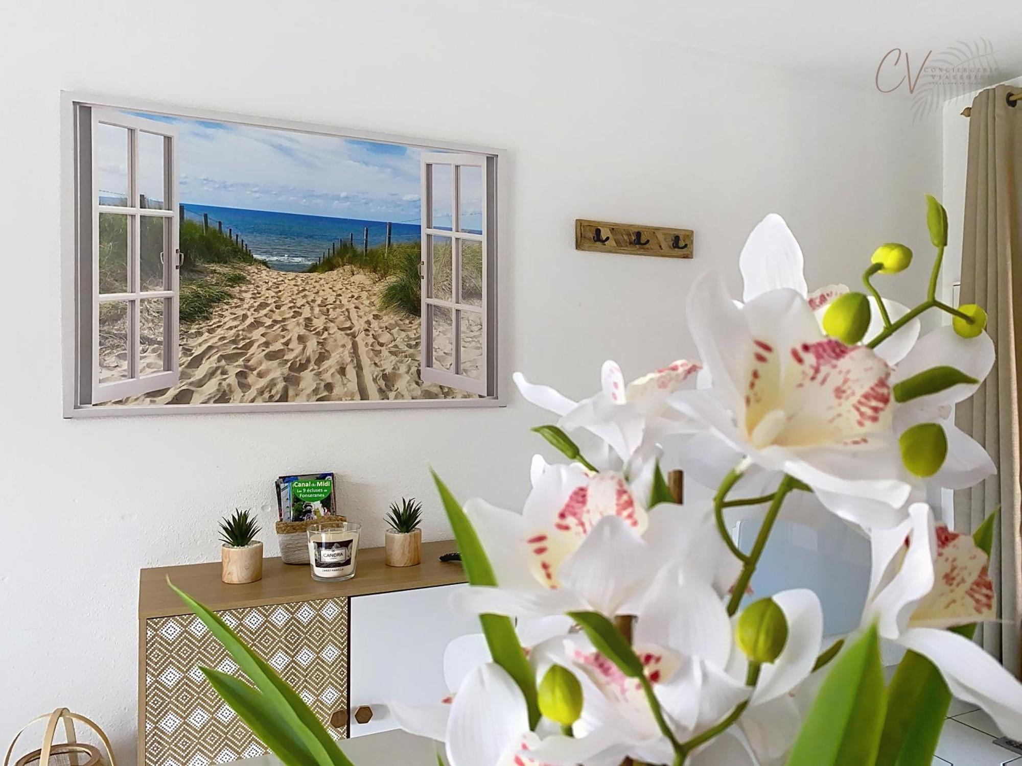 Maison "Douceurs D'Ete " Maison De Vacances Bord De Mer A Vias Plage - 600M De La Plage Et Du Canal Du Midi - Piscine Residentielle, Wifi Fibre, Activites Et Loisirs Ngoại thất bức ảnh